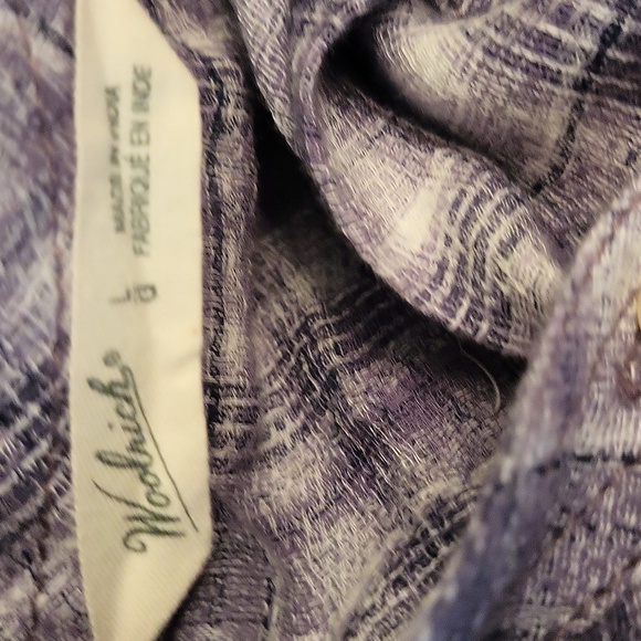 Woolrich Purple Plaid Button up Shirt - Picture 3 of 3